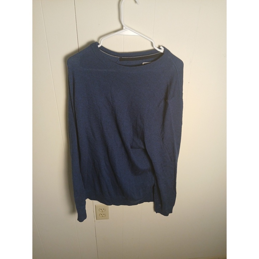 Club Room Solid Crew Neck Merino Wool Blend Sweater Blue Mens‎ XL - Picture 2 of 7